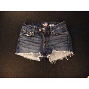 LEVIS Denizen CUTOFF JEANS SHORTS 26 Daisy Dukes MODERN SLIM Blue Denim Stretch